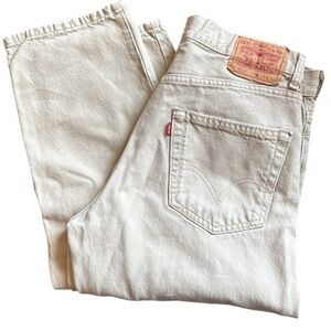 Levi’s 550 Relaxed Fit Jeans Straight Leg Tan/Beige  Cotton 2006 Red Tab 33x31